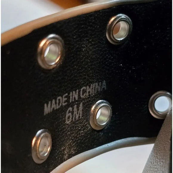 Rebecca Minkoff CARTER Heeled Studded EYELET Sandals Leather Gray Size 6 M - Picture 10 of 10